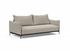 MALLOY SOFABED in KENYA GRAVEL FABRIC WITH Black Metal LEGS 579 by INNOVATION USA