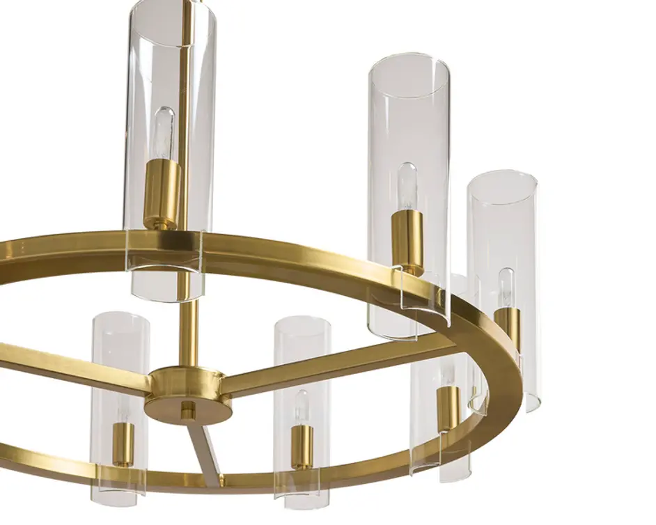CLARABELLE CHANDELIER - SMALL - BRASS by Sunpan