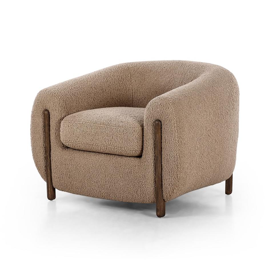 Lyla Chair In Sheepskin Camel by FOUR HANDS