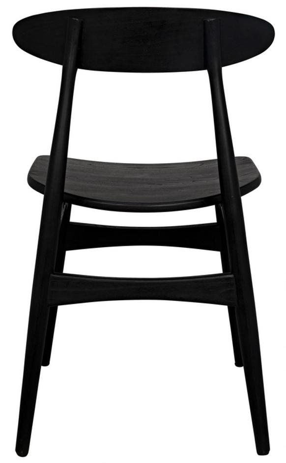 Surf Chair in Charcoal Black Sungkai/Mindi Wood by Noir Furniture