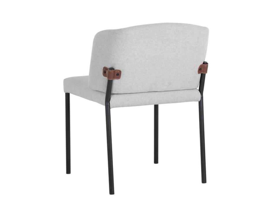 PEARCE DINING CHAIR - LIGHT GREY / BRAVO COGNAC by Sunpan