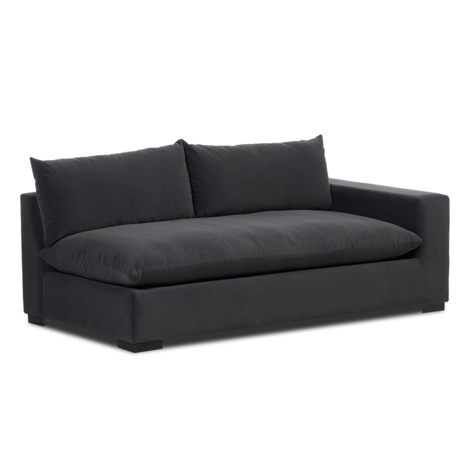 Grant Sectional In Crypton Henry Charcoal And Espresso by Four Hands