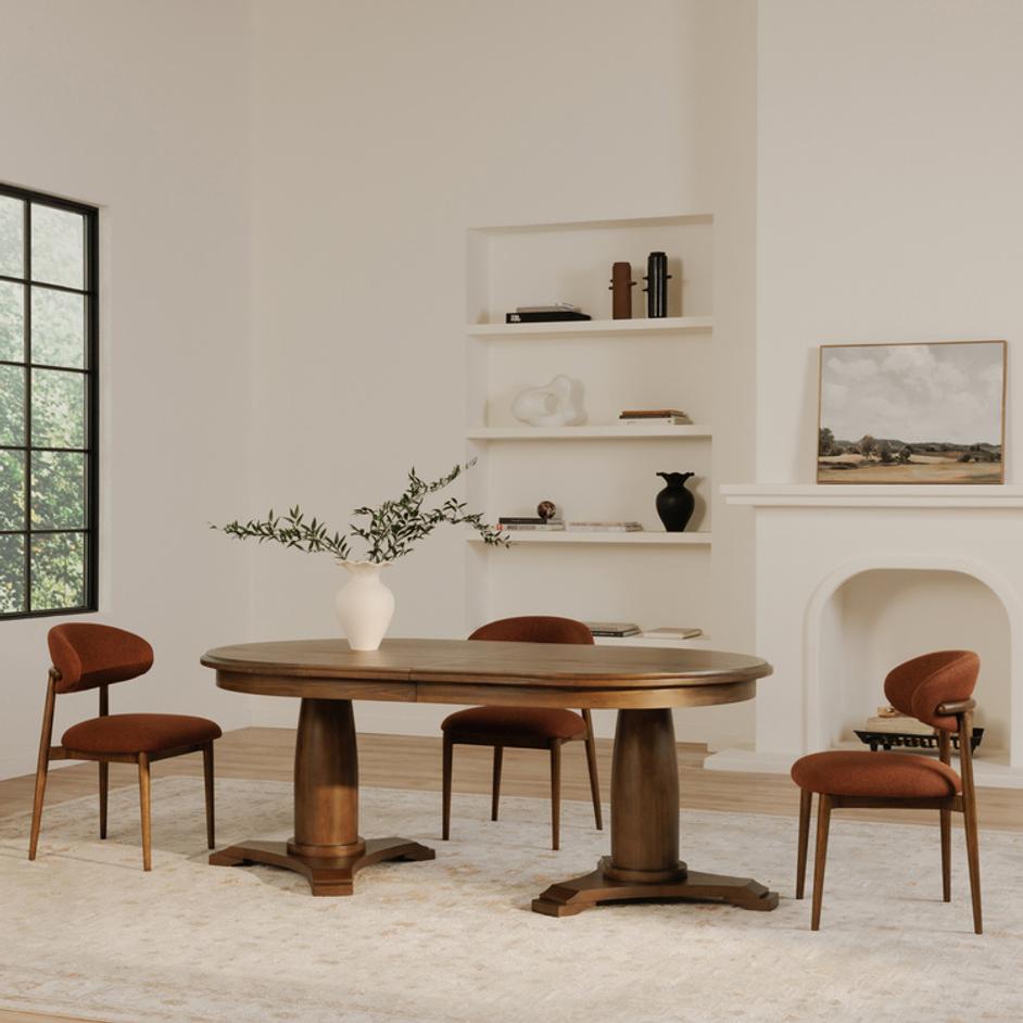 Jamie Extension Dining Table Vintage Brown by Moes Home