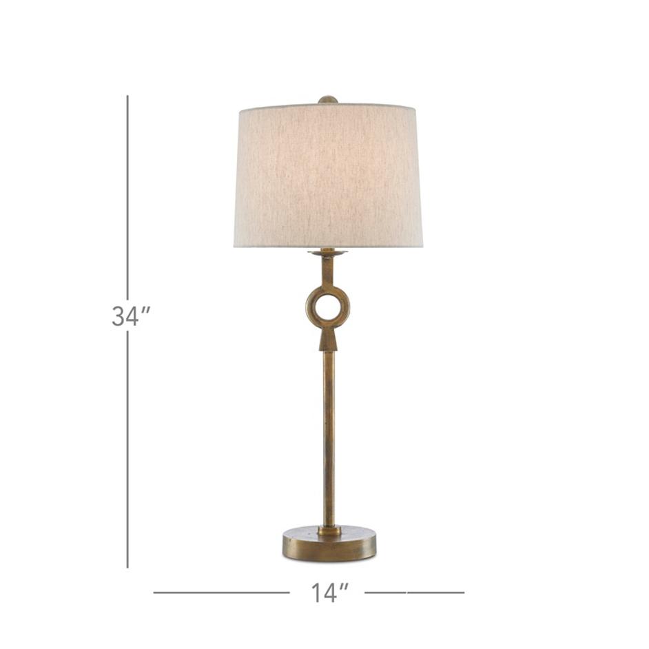 Germaine Table Lamp In Antique Brass by Currey & Company