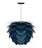 Aluvia Medium Hardwired Pendant in Petrol with Black Cord by UMAGE