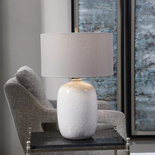 Winterscape White Glaze Table Lamp by Uttermost