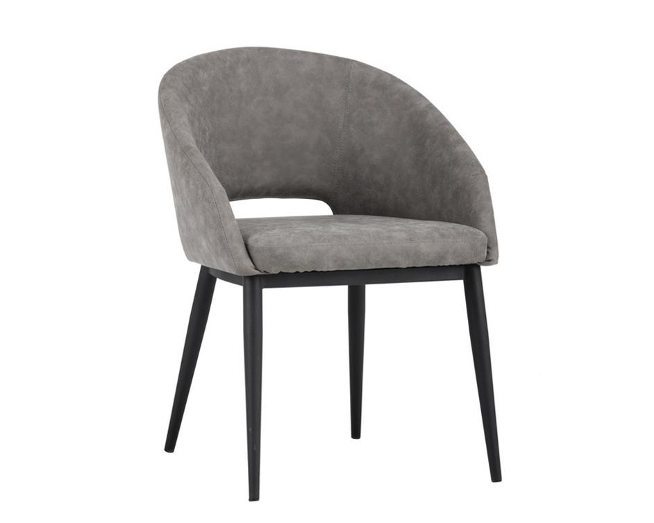 Thatcher Dining Chair - Black - Antique Grey by Sunpan