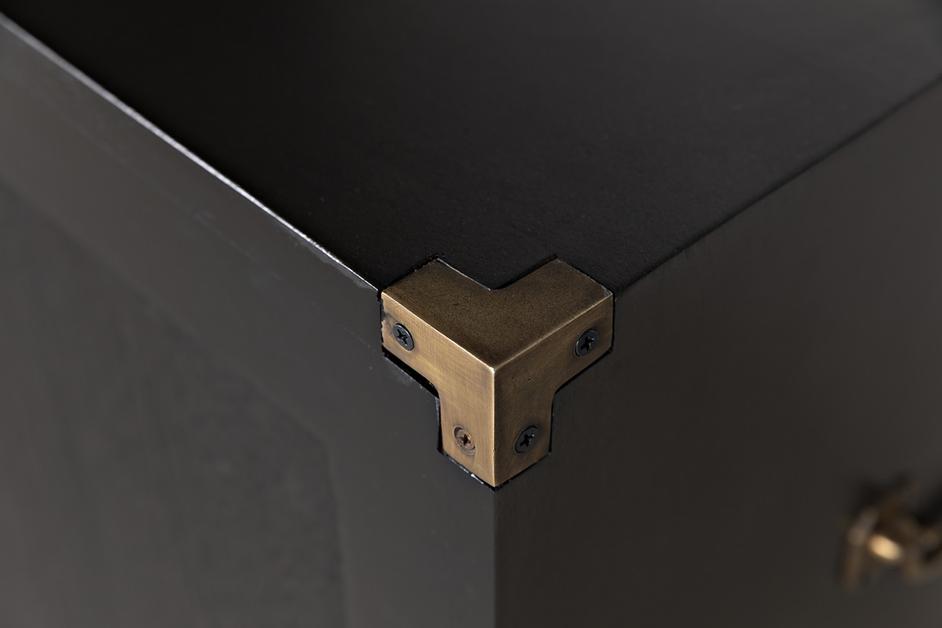 Charles Chest in Pale Mahogany with Brass Handles by Noir Furniture