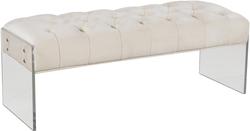 Mathew Bench In Cream Velvet by Meridian Furniture