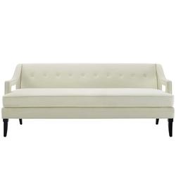 Bertram Button Tufted Performance Velvet Sofa In Ivory by Modway Furniture