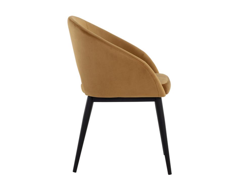 THATCHER DINING ARMCHAIR - BLACK - GOLD SKY by Sunpan