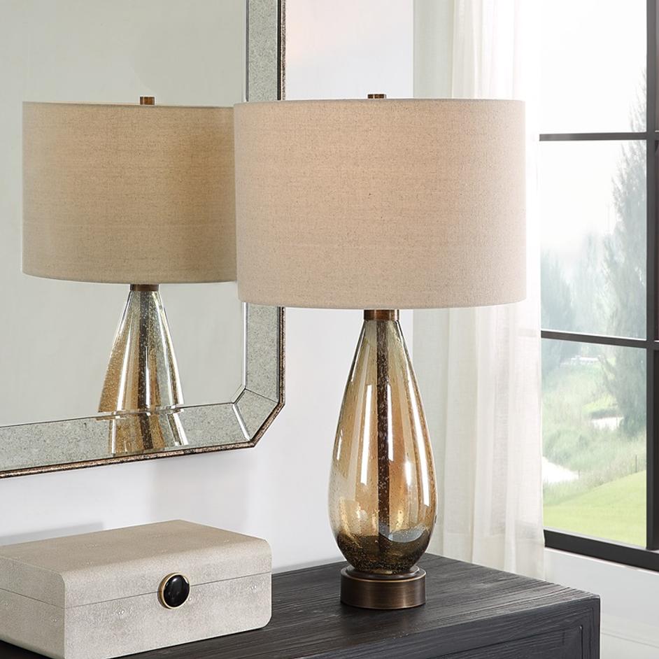 Baltic Teardrop Glass Table Lamp by Uttermost