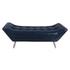 Castlebar KD Bonded Leather Tufted Bench, Vintage Blue by New Pacific Direct