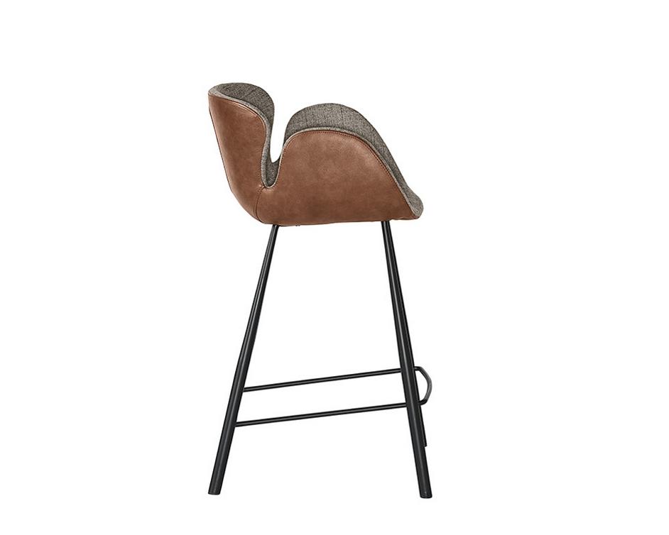 Waldo Counter Stool - November Grey / Cinnamon Brown by Sunpan