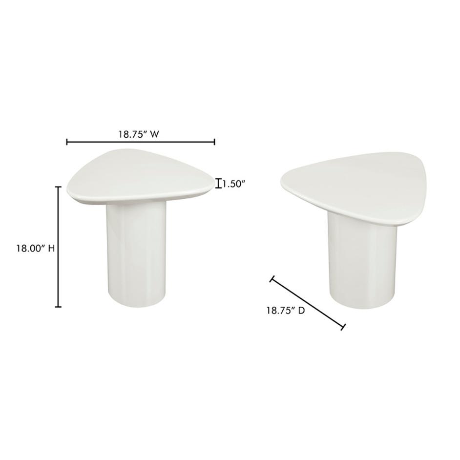 Eden Accent Table Ivory Lacquer by Moes Home