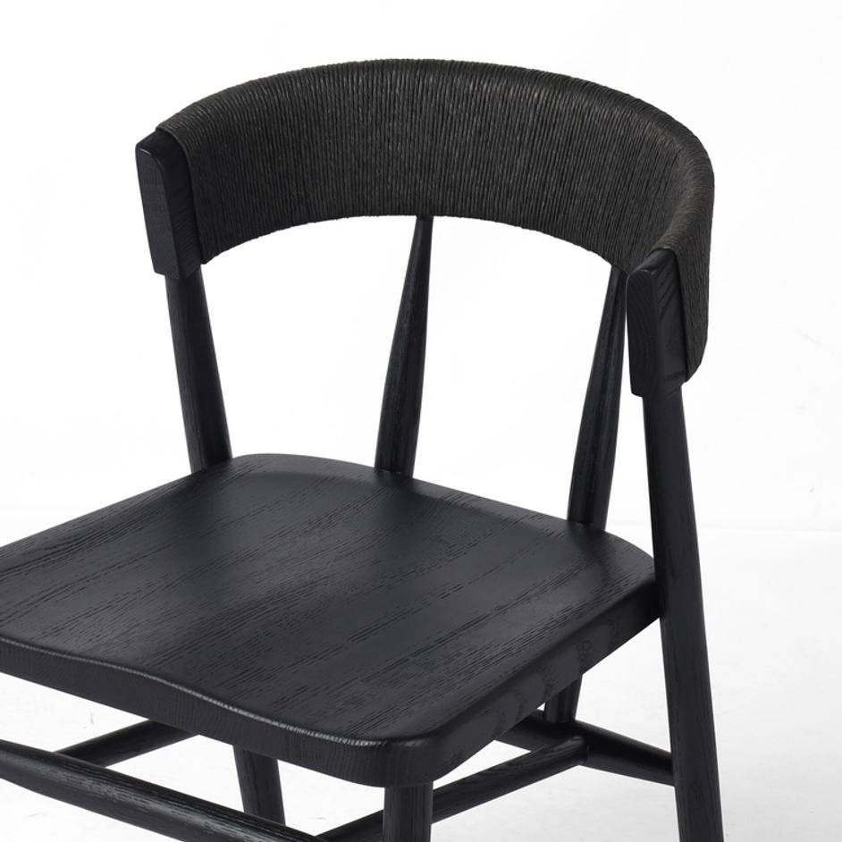 Buxton Dining Chair - Black Rush by Four Hands