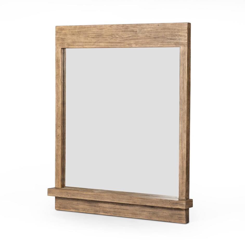 Ledge Wall Mirror - Distressed Light Pine by Four Hands