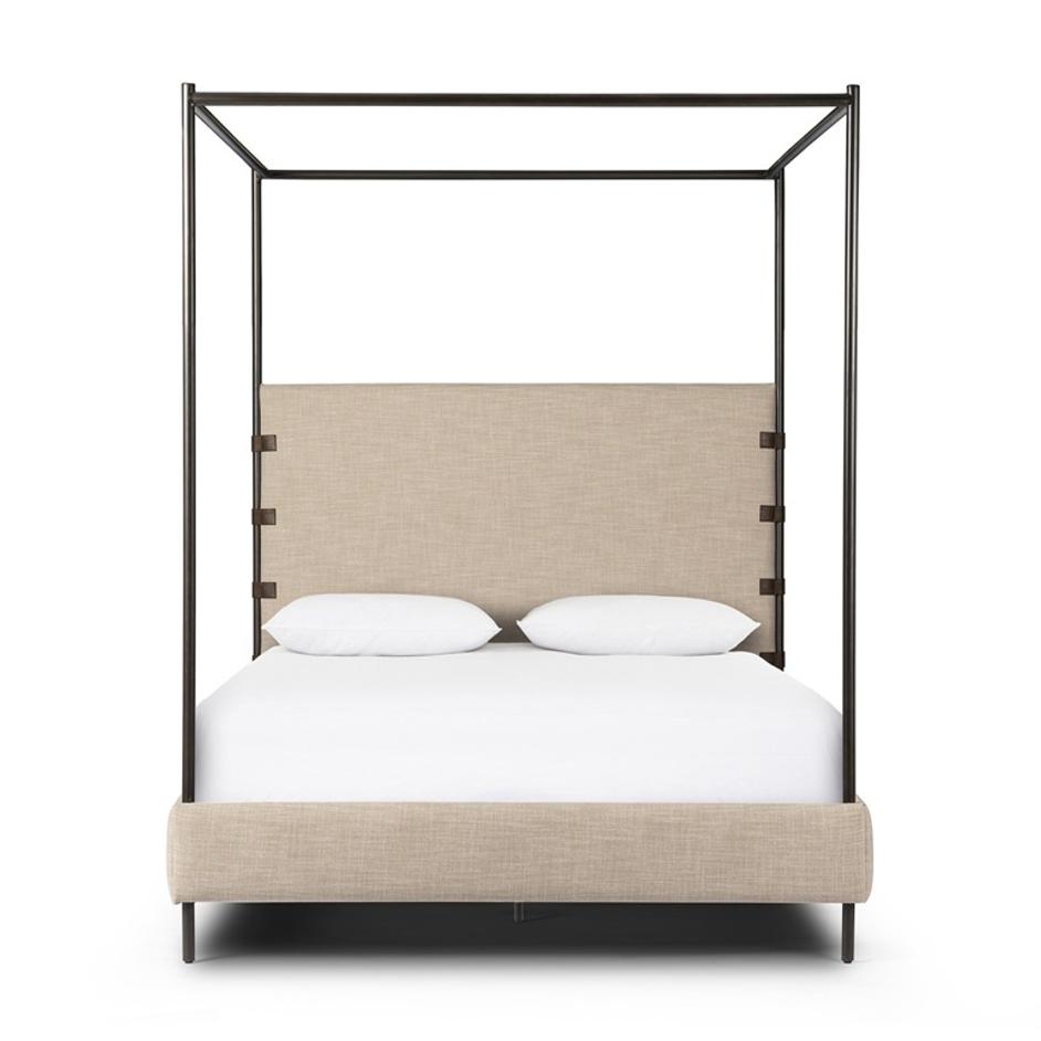 Anderson Canopy King Bed - Palm Ecru by Four Hands