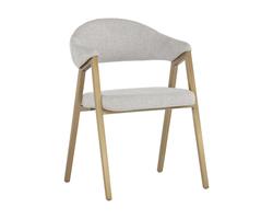 Burgos Dining Armchair - Belfast Heather Grey by Sunpan