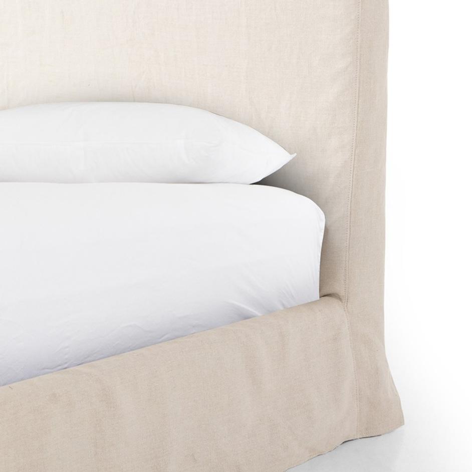 Daphne King Slipcover Bed - Brussels Natural by Four Hands
