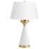 Solid Snow Table Lamp in White by Cyan Design
