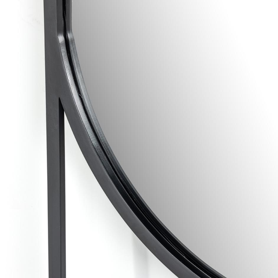 Dawson Floor Mirror In Matte Black by FOUR HANDS