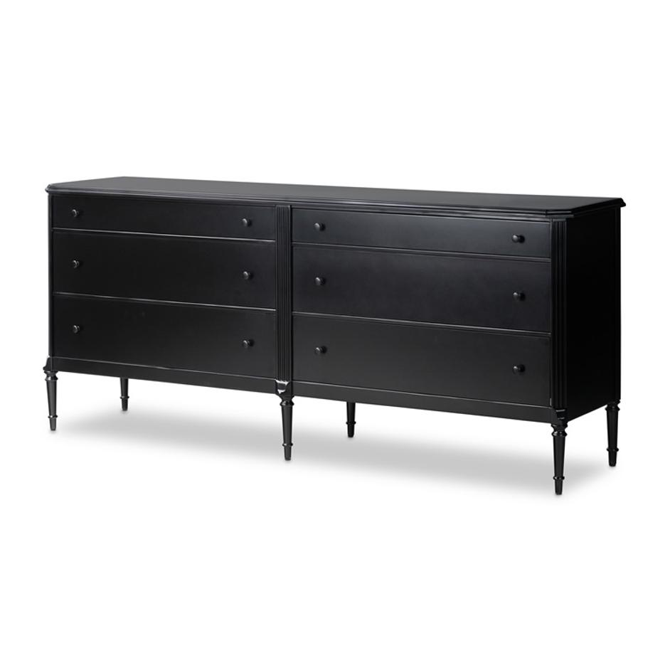 Lendon 6 Drawer Dresser in Black by FOUR HANDS