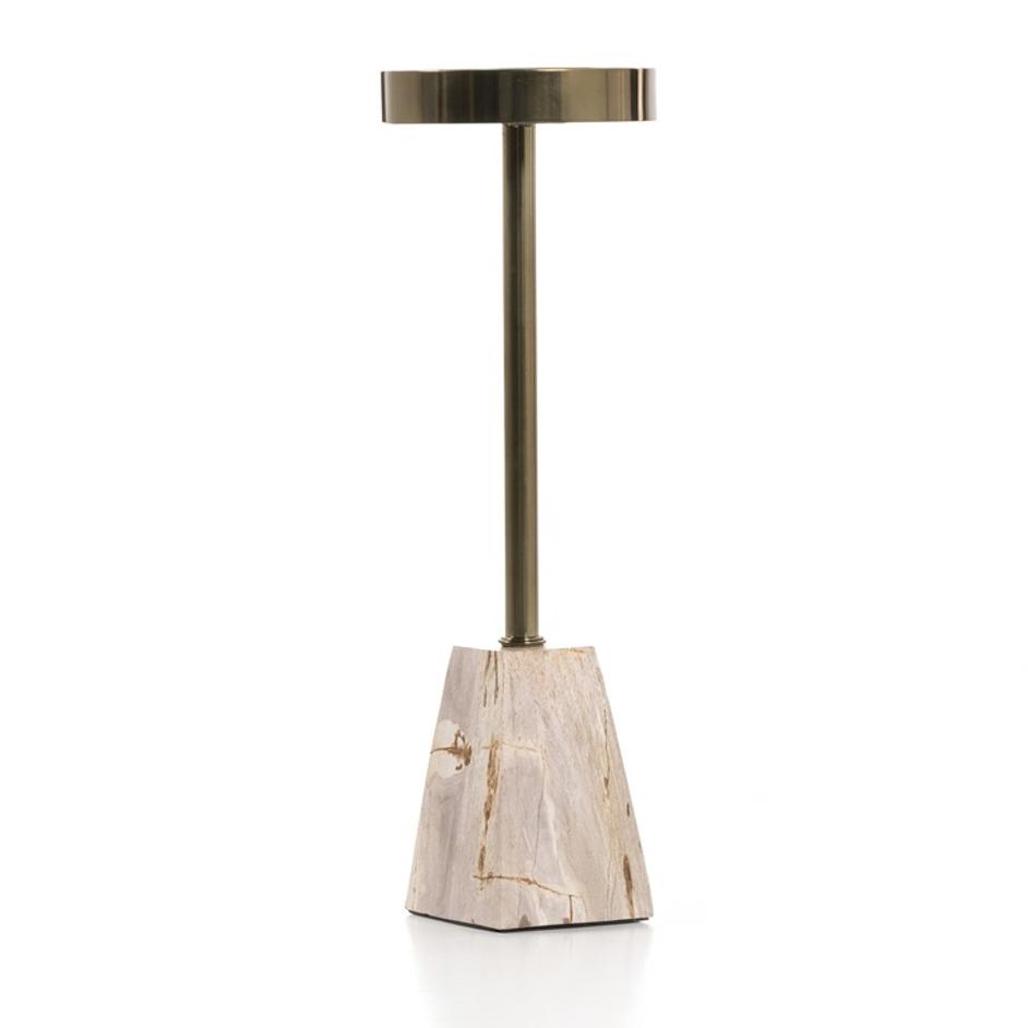Galen End Table - Light Petrified Wood by Four Hands
