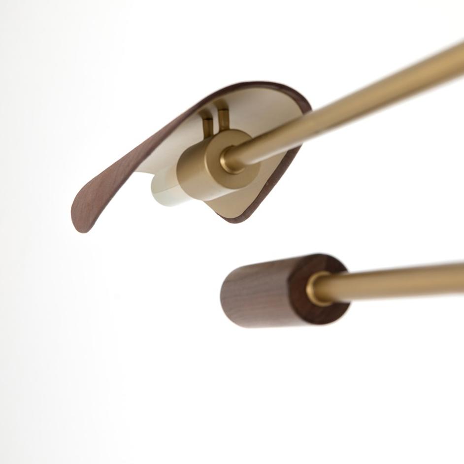 Astrid Double Pendant-D Brown Leather by FOUR HANDS