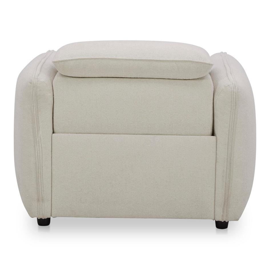 Eli Power Recliner Chair Warm White by Moes Home