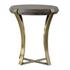 Unite Brass Leg Wood Side Table by Uttermost