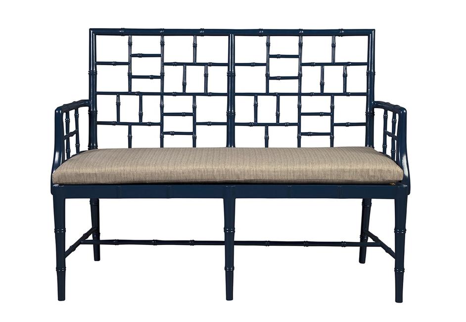 Blue Belleville Settee by Furniture Classics