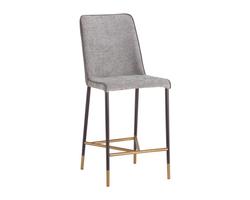 Klaus Counter Stool - Gunmetal - Flint Grey / Napa Taupe by Sunpan