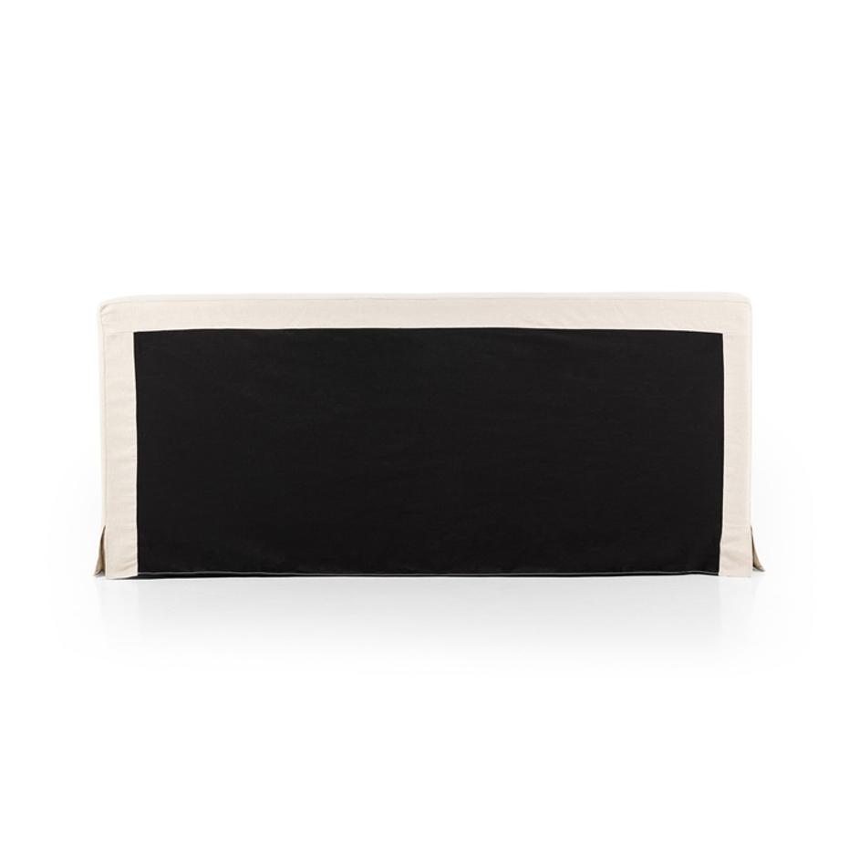 Aidan King Size Slipcover Bed - Brussels Natural by Four Hands