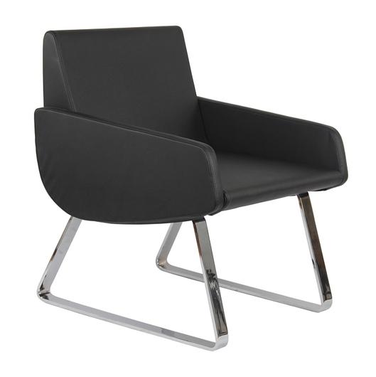 York Chair In Black Leather by Nuans Design