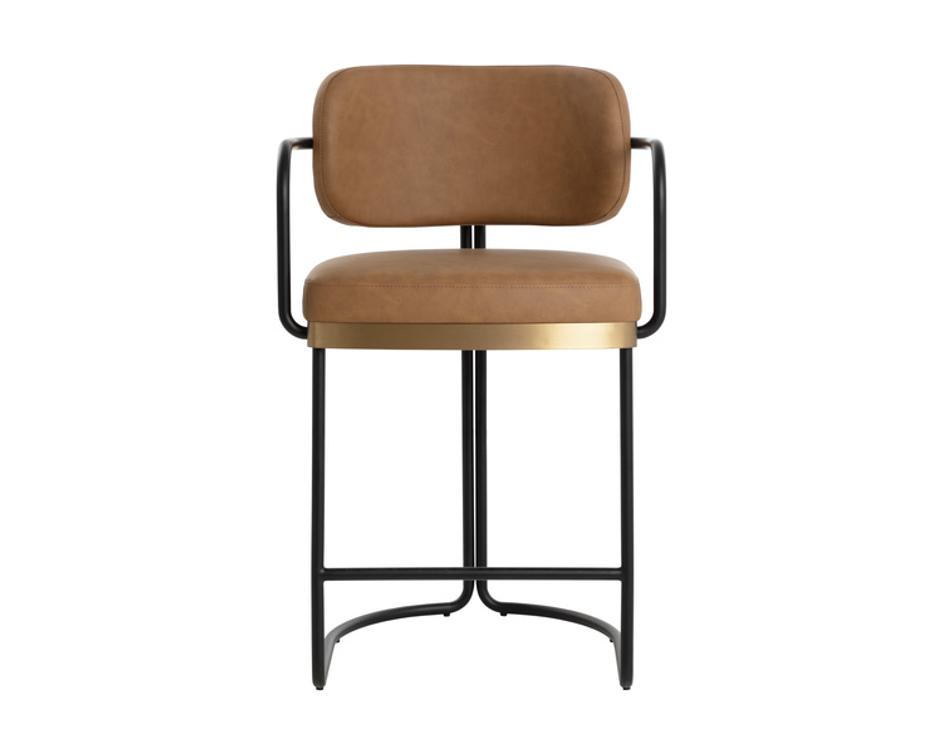 JALEN COUNTER STOOL - MILLIKEN COGNAC by Sunpan