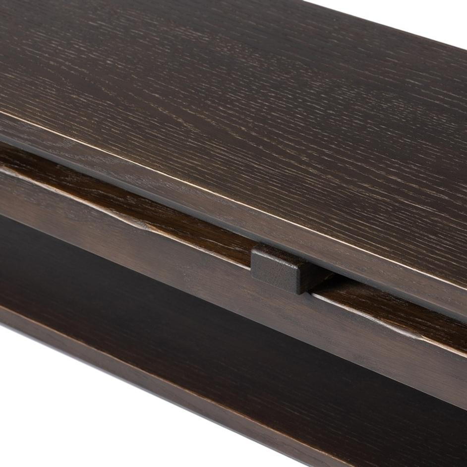 Naiya Console Table In Cocoa Oak And Cocoa Oak Veneer by Four Hands