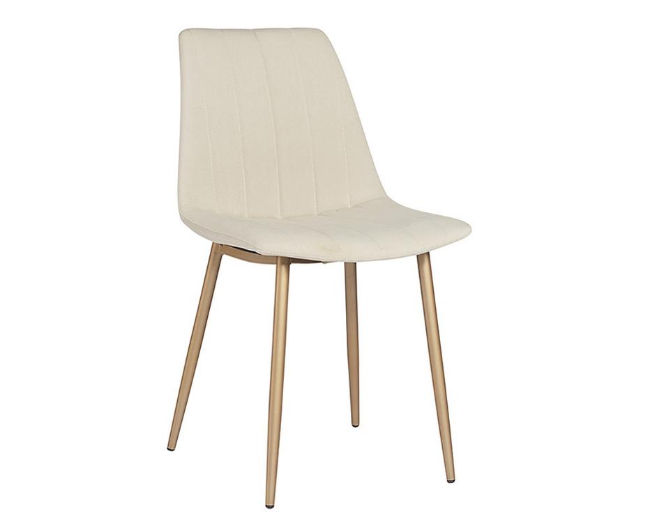 Drew Dining Chair - Champagne Gold - Antonio Linen by Sunpan
