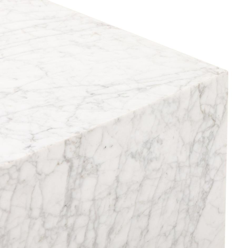 Hunter End Table - White Carrara Marble by Four Hands