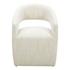 BARROW ROLLING DINING CHAIR PERFORMANCE FABRIC WHITE MIST by Moes Home