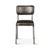 Bill 17" Ebony Leather and Iron Dining Chair by Home Trends & Design