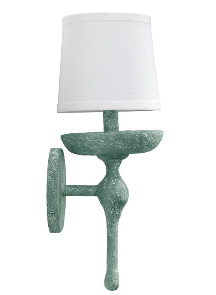 Concord Wall Sconce, Green Plaster by Jamie Young