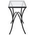 Alayna Black Metal & Glass End Table by Uttermost