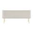 Marsha KD Velvet Bench, Dainty Cream by New Pacific Direct