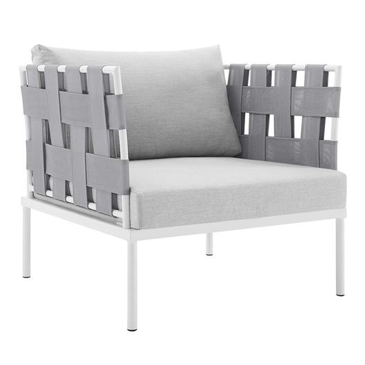 Concord Sunbrella® Outdoor Patio Aluminum Armchair In Gray Gray by Modway Furniture