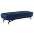 Scholar 60" Performance Velvet Bench In Midnight Blue by Modway Furniture