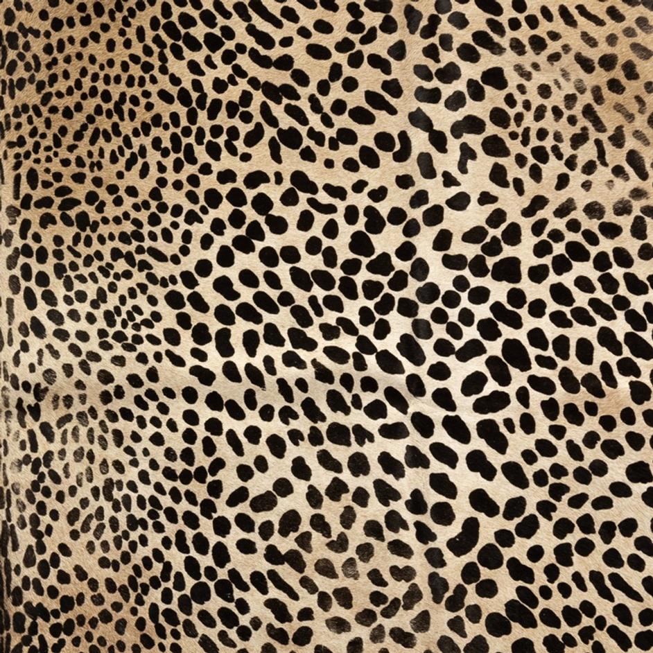 Leopard Printed Hide Rug In Brown & Black by FOUR HANDS