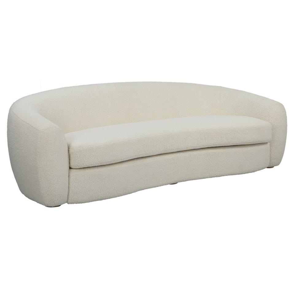 Capra Art Deco White Sofa by Uttermost