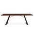 London Loft 80-Inch Acacia Wood Live Edge Dining Table in Walnut Finish by Home Trends & Design