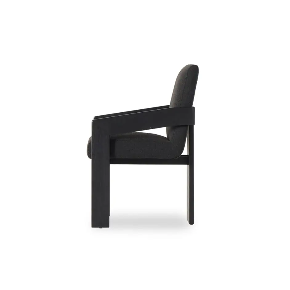 Roxy Dining Armchair In Gibson Black by FOUR HANDS